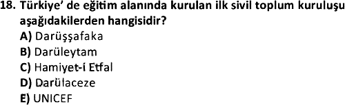 Risk Altındaki Çocuklar 2022-2023 Dönem Sonu Sınavı - 18. soru