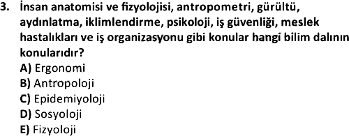 Ergonomi 2020-2021 Ara Sınav - 3. soru