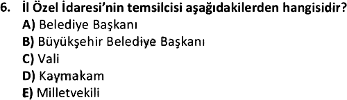 İdare Hukuku 2019-2020 Ara Sınav - 6. soru