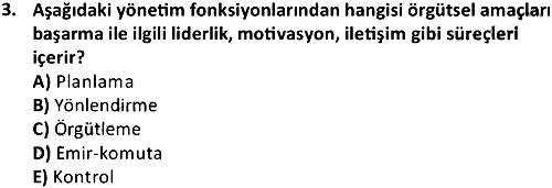 Örgütsel Davranış 2019-2020 Dönem Sonu Sınavı - 3. soru