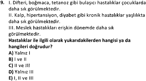 Epidemiyoloji 2017-2018 Dönem Sonu Sınavı - 9. soru