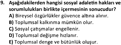 İnsan Hakları ve Sosyal Hizmet 2019-2020 Bütünleme Sınavı - 9. soru