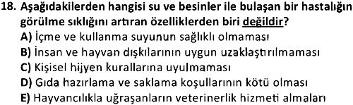 Halk Sağlığı 2020-2021 Yaz Okulu Sınavı - 18. soru
