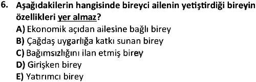 Türk Sosyologları 2022-2023 3 Ders Sınavı - 6. soru