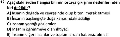 Tarih Metodolojisi 2022-2023 3 Ders Sınavı - 12. soru