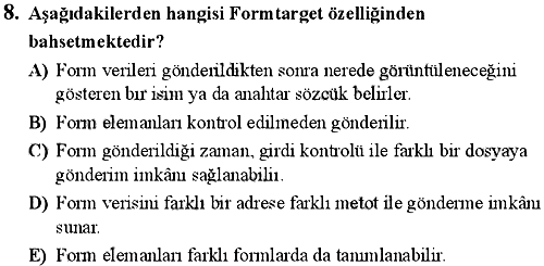 İnternet Programcılığı 1 2023-2024 Ara Sınav - 8. soru