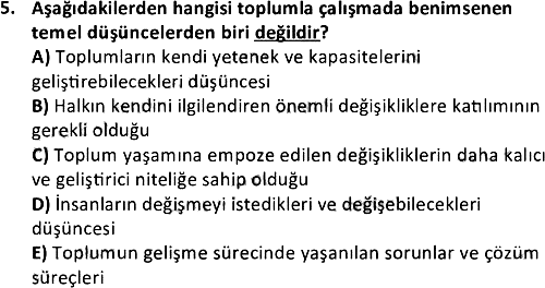 Toplumla Sosyal Hizmet 2021-2022 3 Ders Sınavı - 5. soru