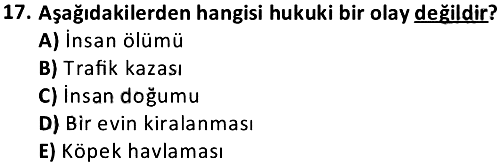 Hukukun Temel Kavramları 2024-2025 Ara Sınav - 17. soru