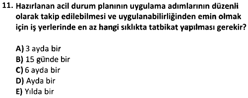 Bina Yönetim Sistemleri 2024-2025 Dönem Sonu Sınavı - 11. soru