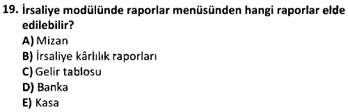 Paket Programlar 1 2024-2025 Dönem Sonu Sınavı - 19. soru