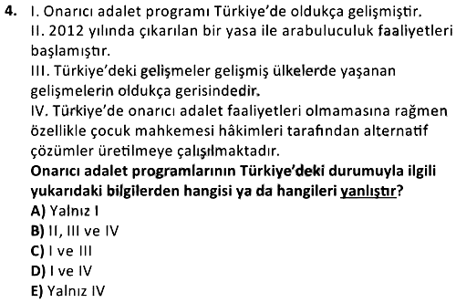 Adli Sosyal Hizmet 2023-2024 Dönem Sonu Sınavı - 4. soru